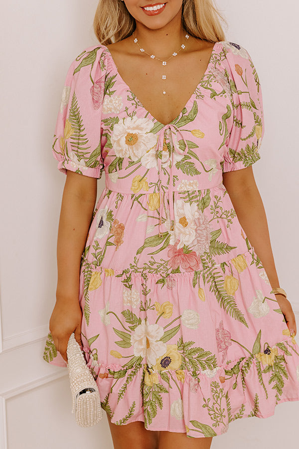 Botanical Dreams Floral Mini Dress Image - 3