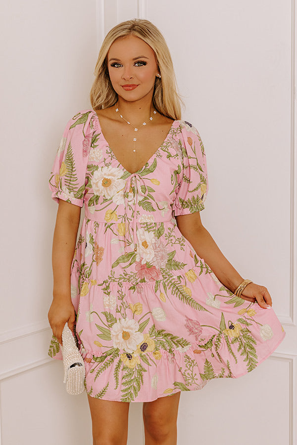 Botanical Dreams Floral Mini Dress Image - 1