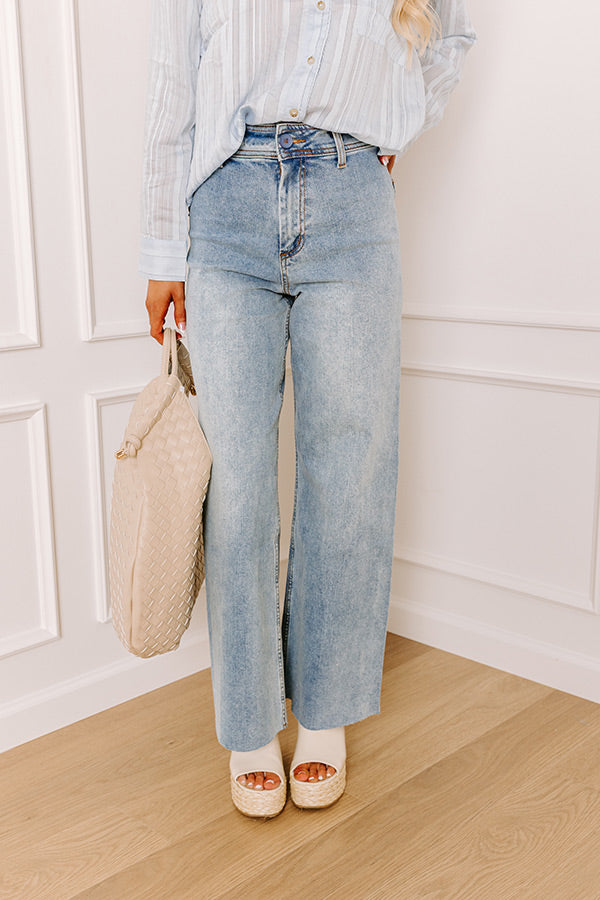 The Taron High Waist Wide Leg Pants in Medium Wash Image - 2