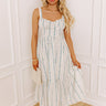 Countryside Cutie Floral Midi Dress in Sky Blue Image - 1