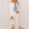 The Clara High Waist Wide Leg Eyelet Jean in White Image - 1