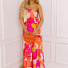 Cancun Cutie Strapless Maxi Dress in Coral Image - 1
