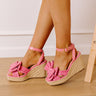 The Kaylani Pleated Wedge in Blush Image - 1