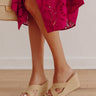 The Molly Raffia Woven Wedge in Natural Image - 1