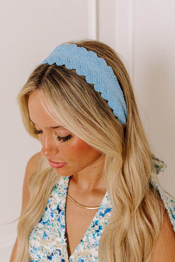 Social Club Woven Headband in Sky Blue Image - 1