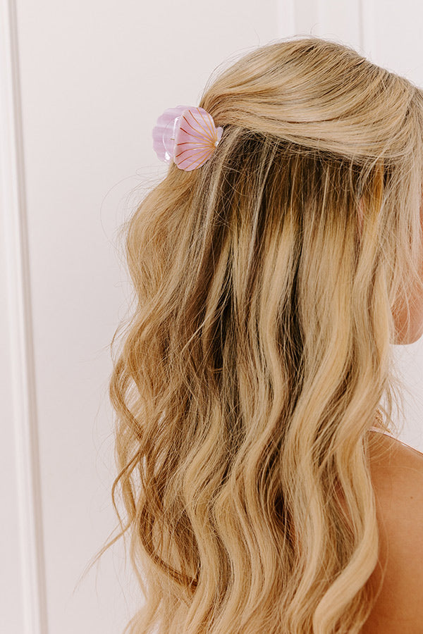 Seashells And Sunshine Hair Claw Clip in Dusty Purple Image - 2
