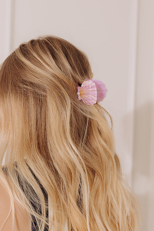 Seashells And Sunshine Hair Claw Clip in Dusty Purple