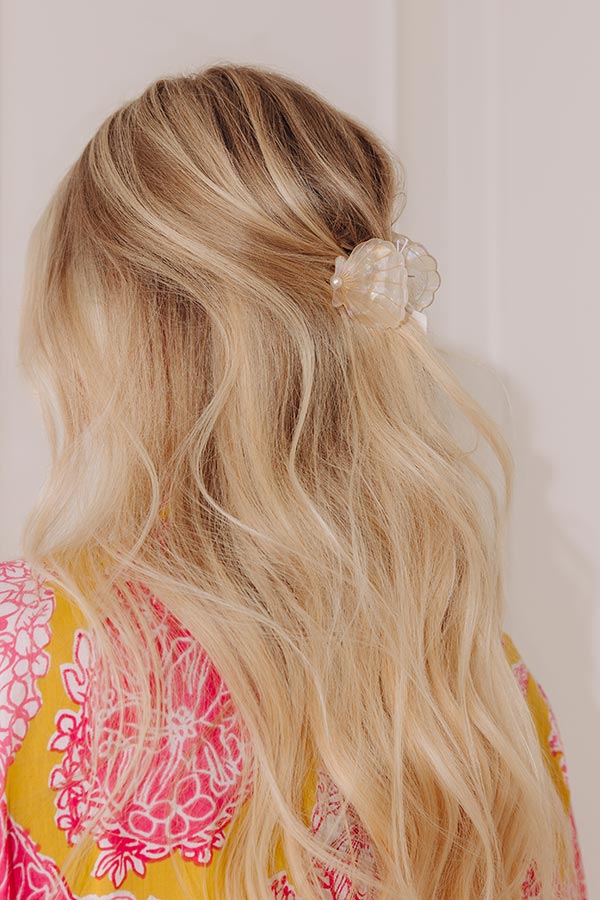 Seashells And Sunshine Hair Claw Clip in Champagne