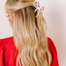 Coquette Charm Claw Hair Clip in White Image 1