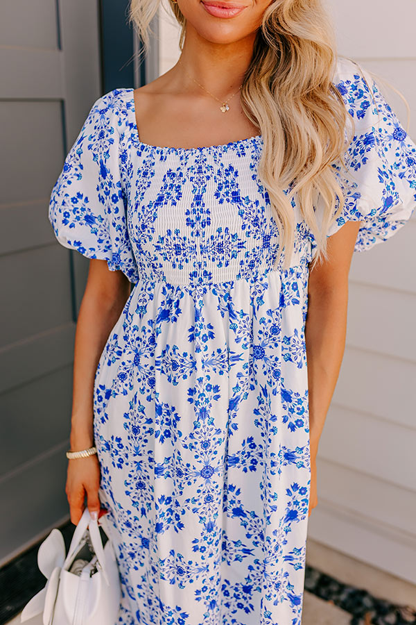 Courtyard Charm Floral Maxi Dress Image - 2