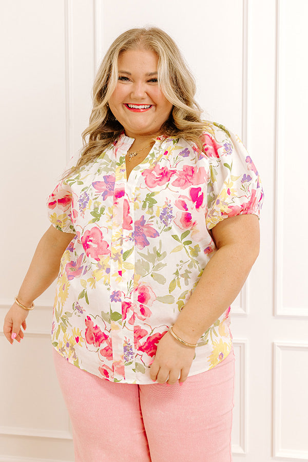 Gleaming Smile Floral Top Curves Image 1