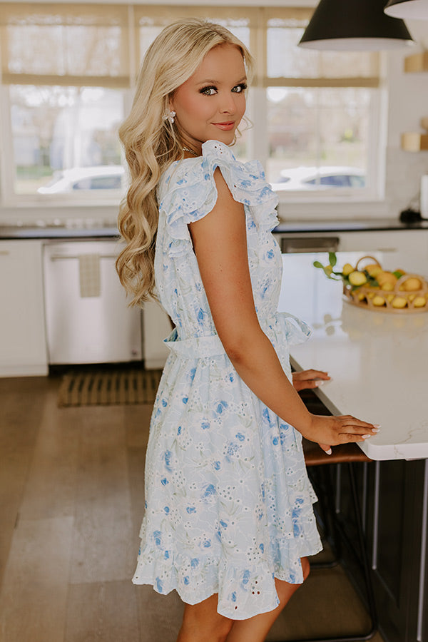 Charmed Evening Eyelet Mini Dress Image - 4