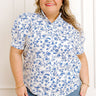 Garden Views Floral Button Up Curves Image 1