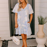 Serene Moment Floral Mini Dress in Sky Blue Image - 1