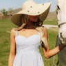 Sunny Horizon Raffia Woven Sun Hat in Natural Image 1