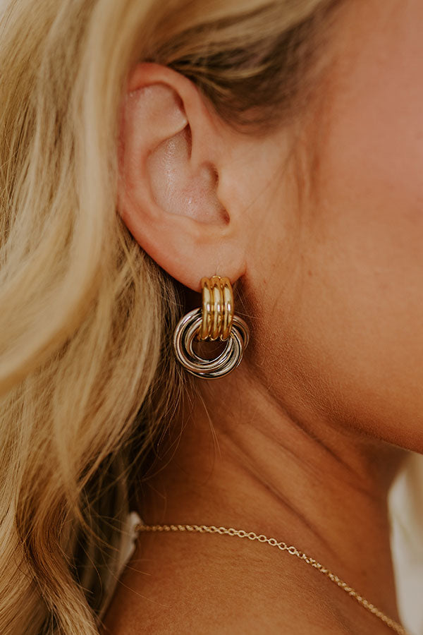 Metropolitan Muse 2-Tone Earrings Image 2