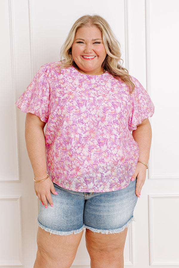 Hawaiian Paradise Floral Top Curves Image 3