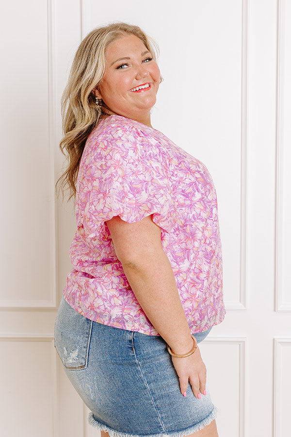 Hawaiian Paradise Floral Top Curves Image 4