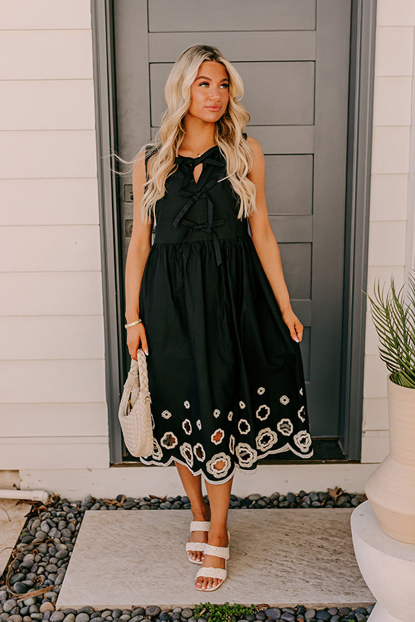 Plaza Market Embroidered Midi Dress Image 1