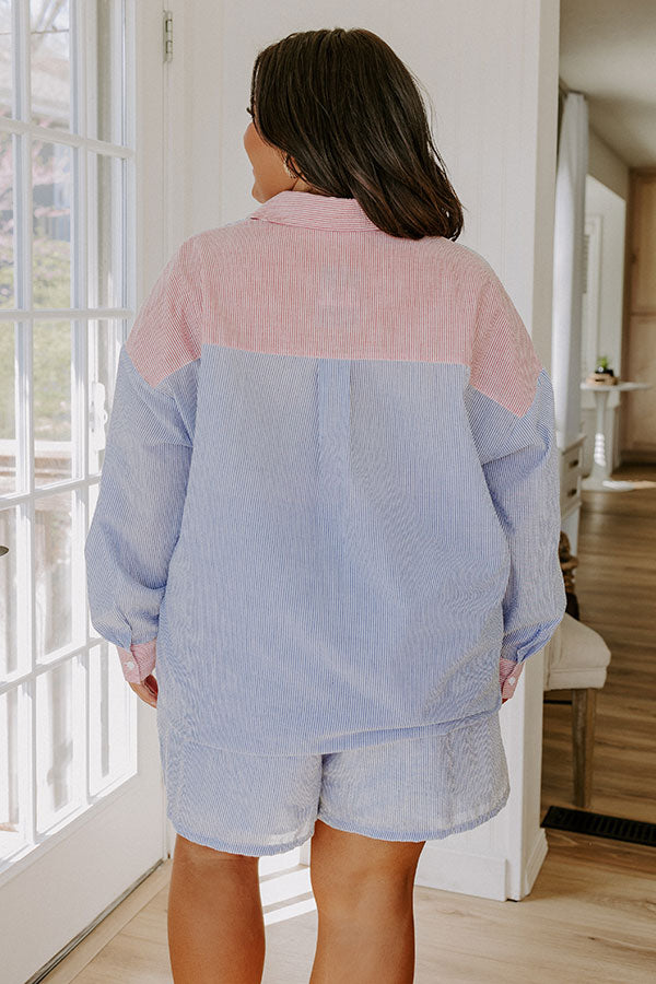 Dockside Dreaming Oversized Stripe Button Up Curves Image 4