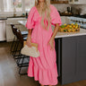 Pursuit Of Happiness Midi Dress in Pink Image 1
