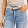Easy To Style Faux Leather Belt in Cream Image 1
