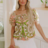 Sweet Gesture Front Tie Floral Top Image 1