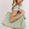 Vacay Mindset Faux Leather Woven Tote Image 1