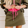 Bistro Cutie High Waist Skort in Army Green Image 1