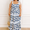 Stroll Through The Park Floral Maxi Dress in Navy Curves Image 1
