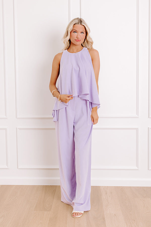 Courtyard Charm High-Low Top in Lavender Image 2