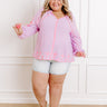 Gardenia Charm Floral Embroidered Top in Dusty Purple Curves Image 1