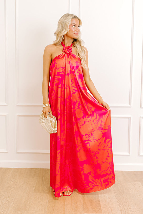 Dreamy Gaze Satin Maxi Dress Image 2
