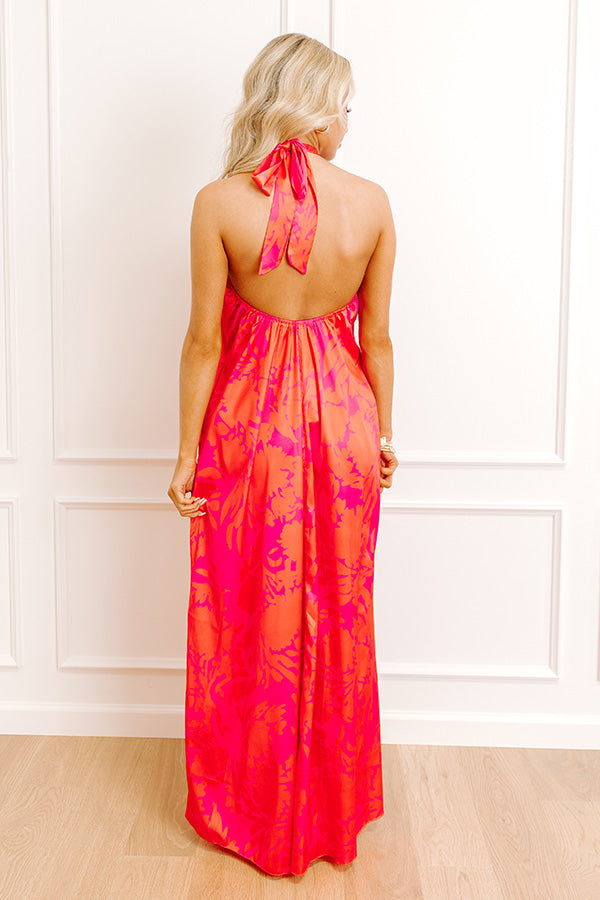 Dreamy Gaze Satin Maxi Dress Image 5
