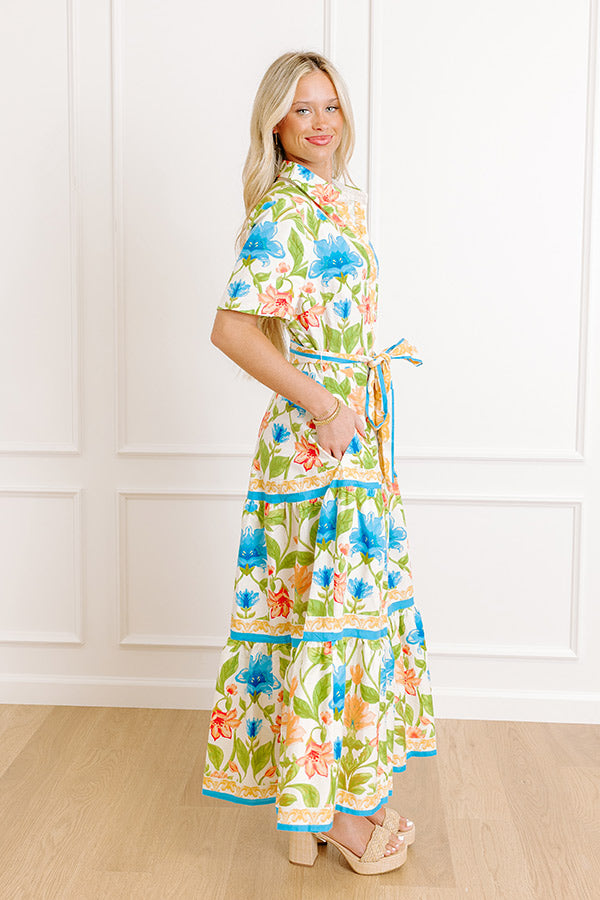 Blossom Avenue Button Down Midi Dress Image 5
