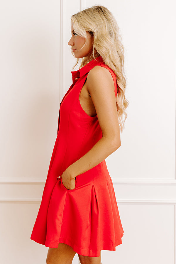 Uptown Girl Button Down Mini Dress Image 4