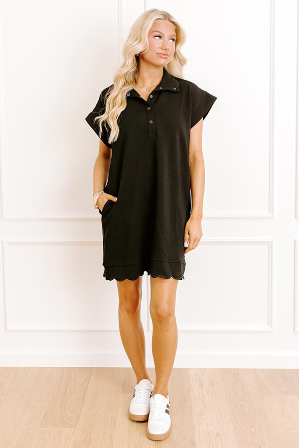 Patio Brunch Mini Dress in Black Image 1