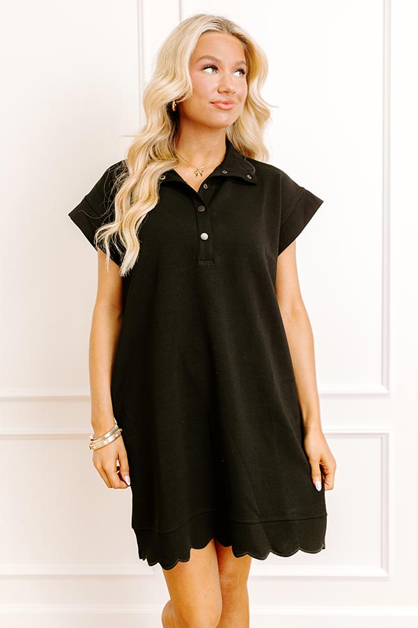 Patio Brunch Mini Dress in Black Image 2