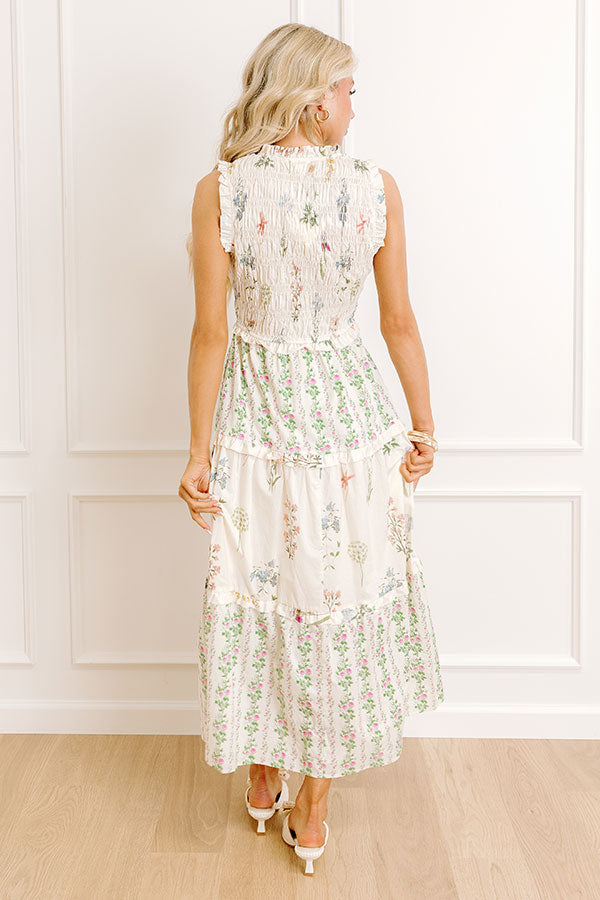 Wildflower Meadows Smocked Midi Dress Image 4
