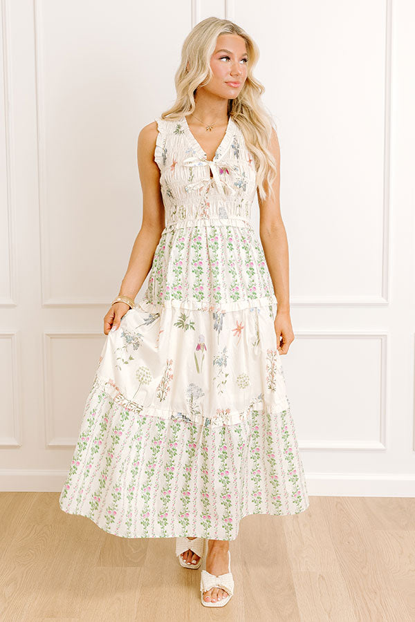 Wildflower Meadows Smocked Midi Dress Image 5