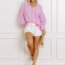 Gardenia Charm Floral Embroidered Top in Dusty Purple Image 1