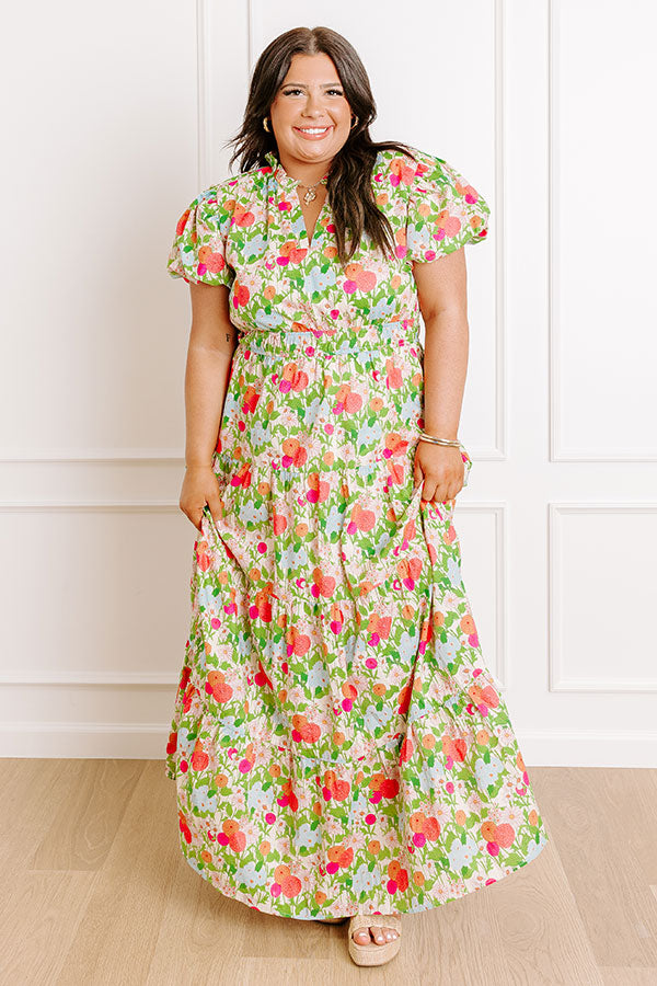 Dahlia Daydream Floral Maxi Dress Curves Image 1