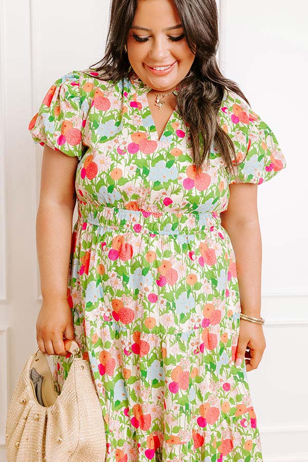 Dahlia Daydream Floral Maxi Dress Curves Image 2