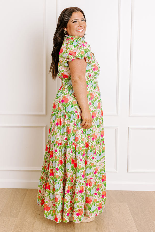 Dahlia Daydream Floral Maxi Dress Curves Image 3