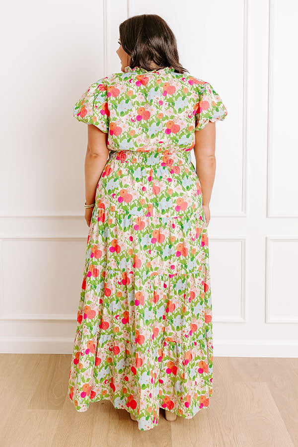 Dahlia Daydream Floral Maxi Dress Curves Image 4