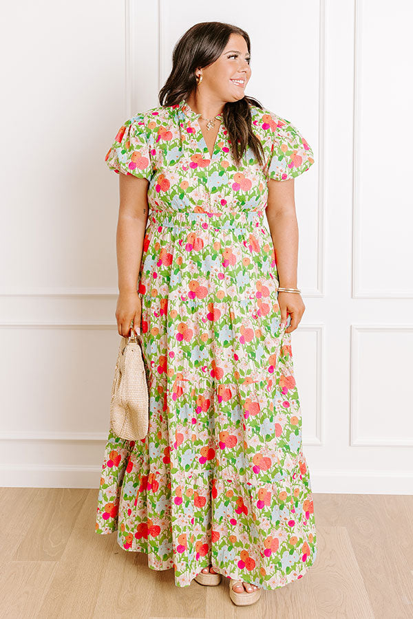 Dahlia Daydream Floral Maxi Dress Curves Image 5