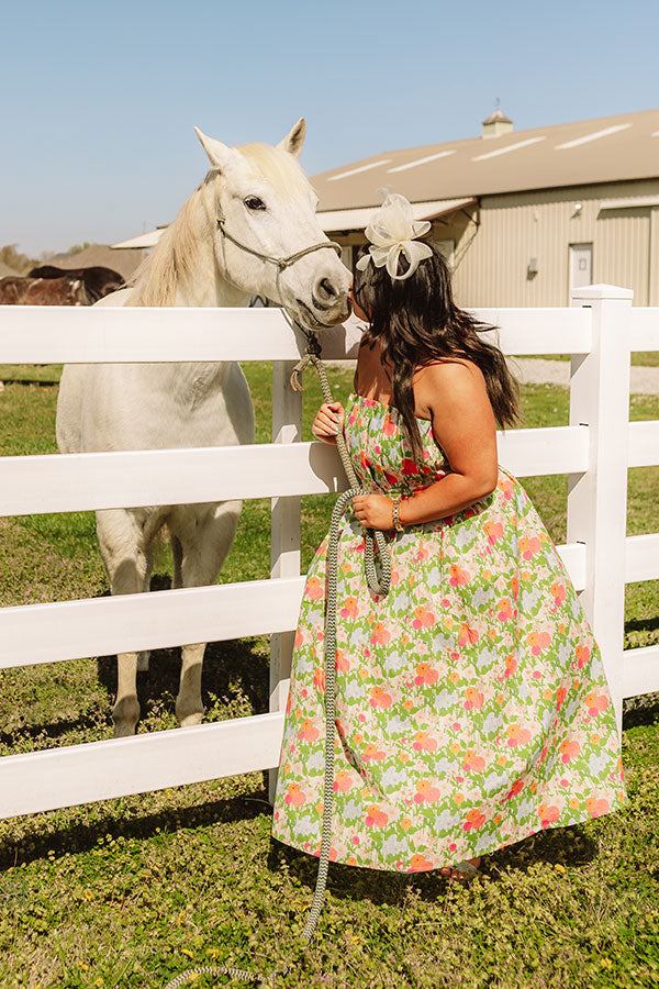 Dreaming Of Dahlias Floral Maxi Dress Curves Image 2