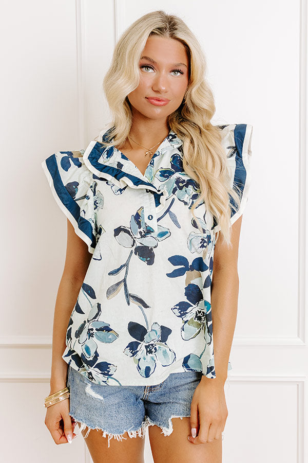 Tea And Chit Chat Floral Top Image 1