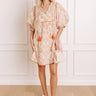 Tea Garden Charm Floral Mini Dress in Orange Image 1