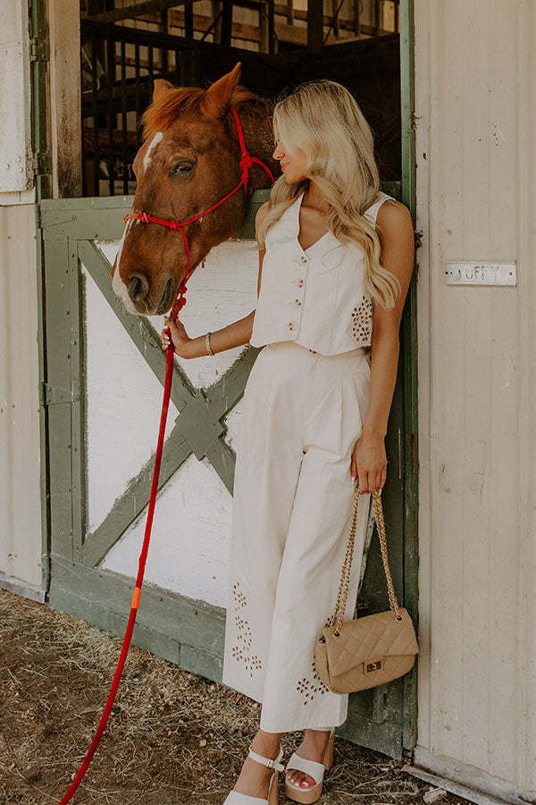 Soho Lifestyle Eyelet Vest Top Image 2